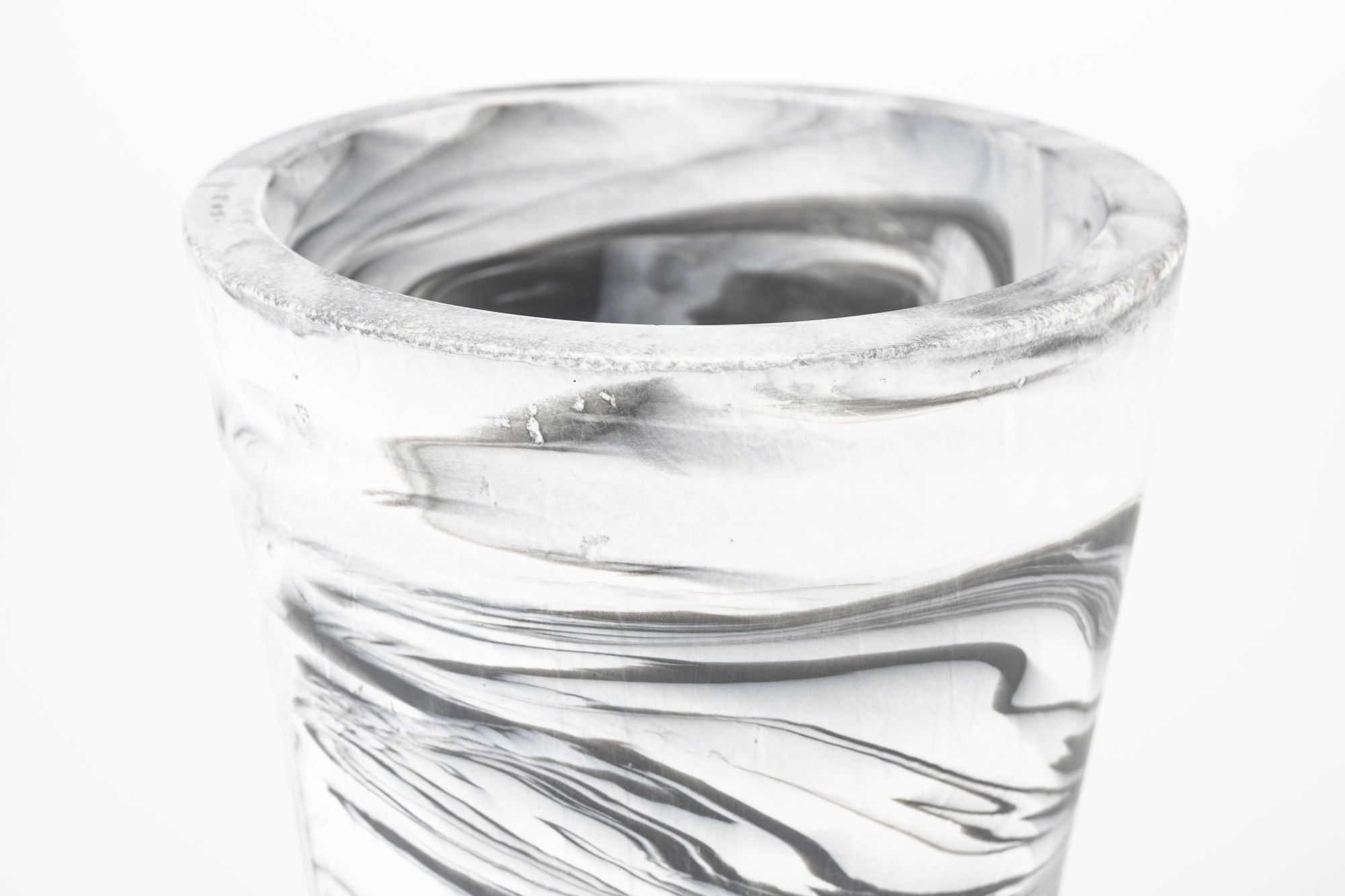 Zuiver Conic Black & White Marble Effect Vase Medium